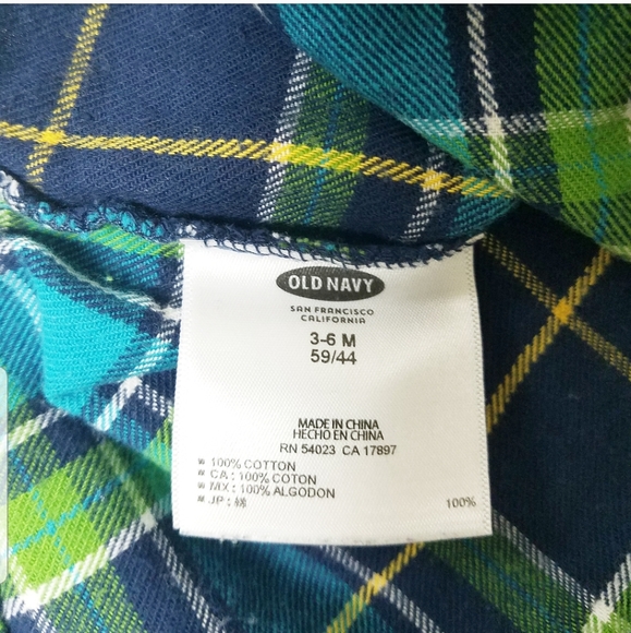 Navy Plaid Pattern Shirt - Picture 5 of 5